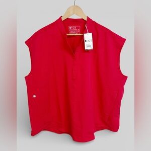 Rafaela Oversized Scrub Top Red Size 3XL NWT